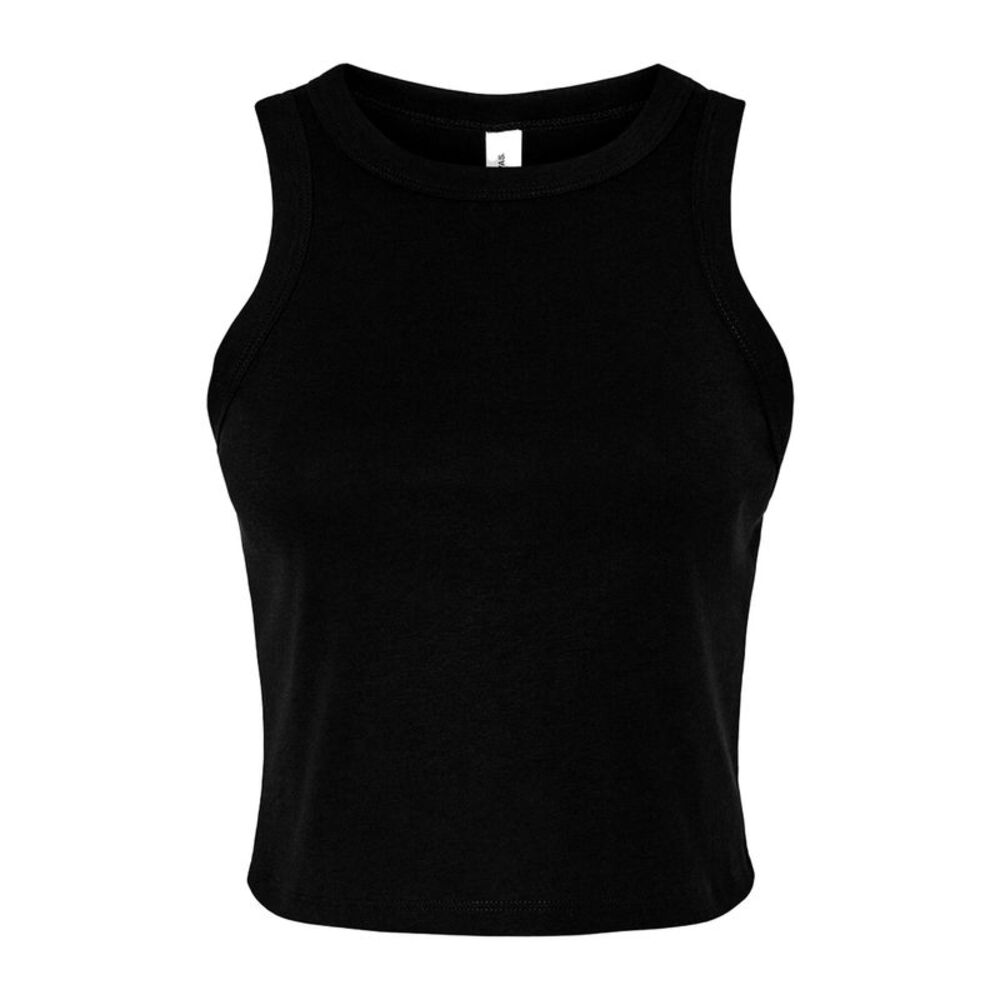 Womens/Ladies Tank Top / Solid Black Blend